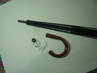 手作り傘用　骨組みセット　エレガントショート45.5cm （クロ）