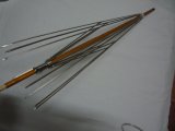 画像: 手作り傘用　骨組みセット48.5cm（木製柄）茶木 