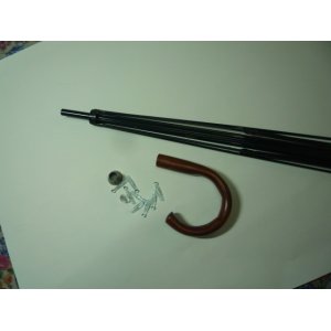 画像: 手作り傘用　骨組みセット　エレガントショート45.5cm （クロ）